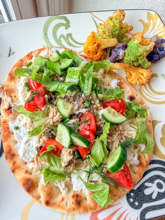 Greek Chicken Flatbreads