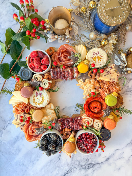 Merry & Bright Charcuterie Wreath